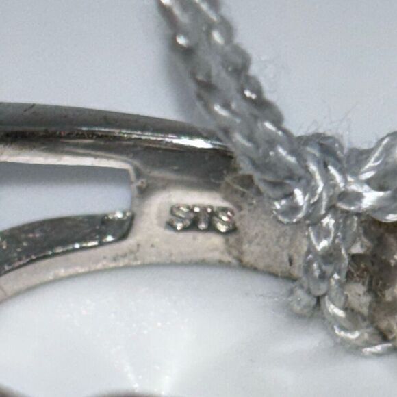 New Swarovski Lapis Lazuli ring Sz 9 Karis platinum bond silver crystals - Picture 7 of 13